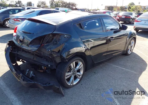 2012 Hyundai Veloster Base W/Black z USA, uszkodzony, nr VIN KMHTC6AD4CU070229